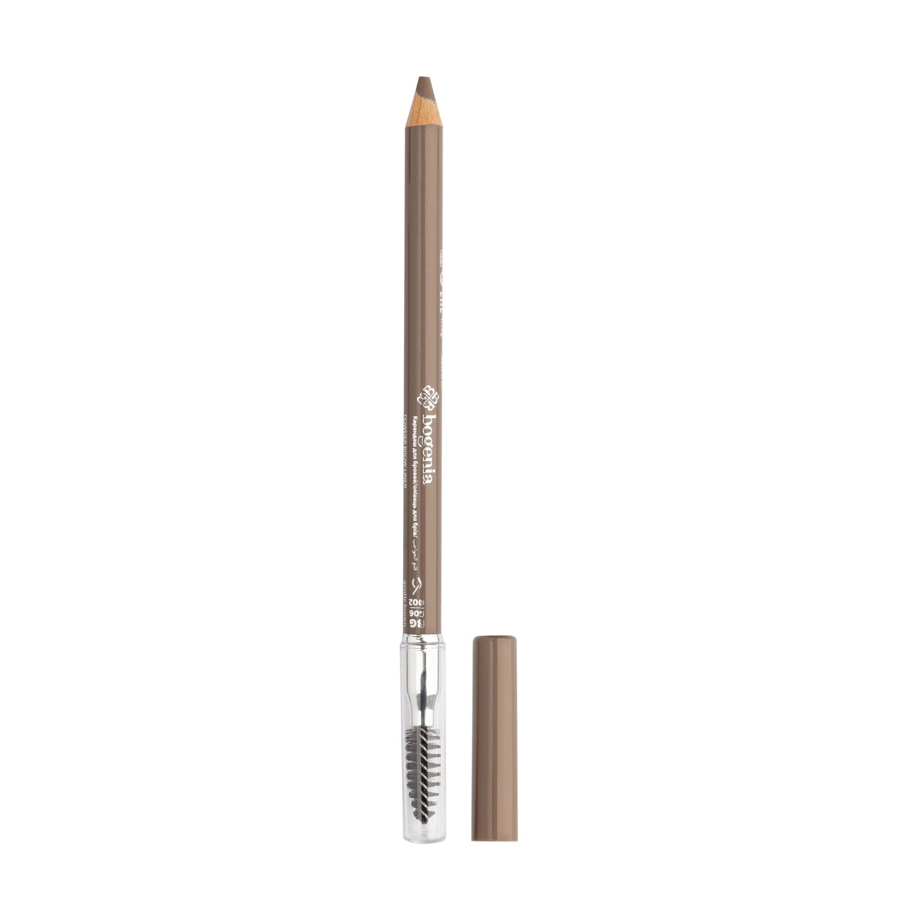 Пудровий олівець для брів Bogenia BG506, 002 Gentle Brown, 1.14 г