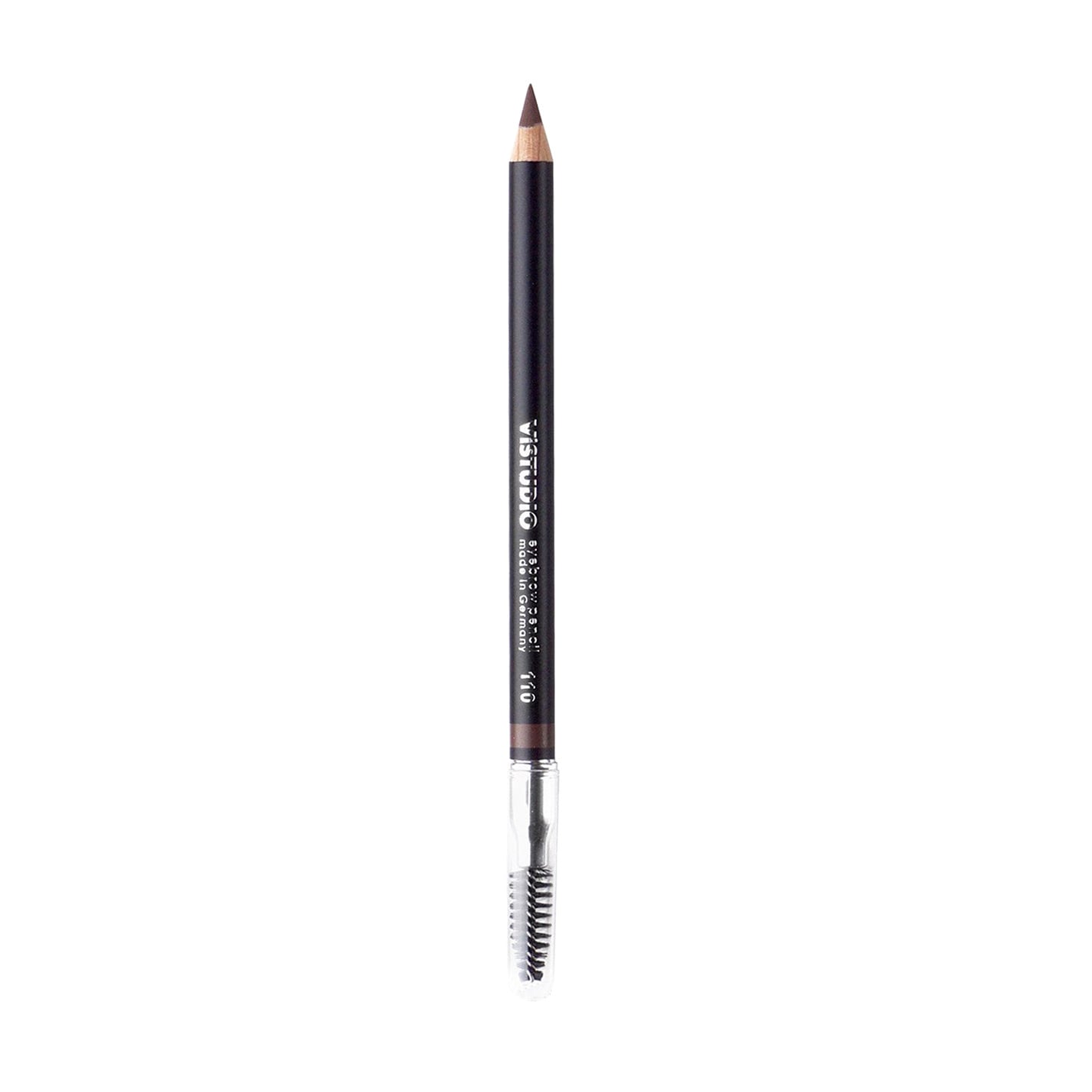Пудровий олівець для брів ViSTUDIO Eyebrow Pencil зі щіточкою 110 Темний онікс, 1.8 г