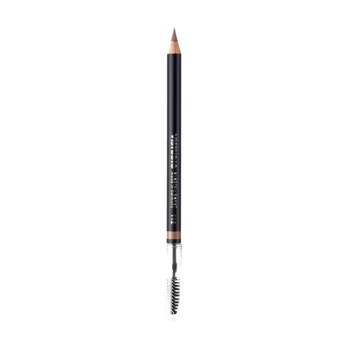 Пудровий олівець для брів ViSTUDIO Eyebrow Pencil зі щіточкою 112 Світло-коричневий теплий, 1.8 г